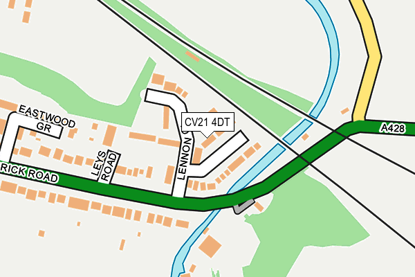 CV21 4DT map - OS OpenMap – Local (Ordnance Survey) CV21 4DT map - OS OpenMap – Local (Ordnance Survey)
