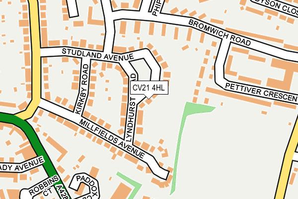 CV21 4HL map - OS OpenMap – Local (Ordnance Survey) CV21 4HL map - OS OpenMap – Local (Ordnance Survey)