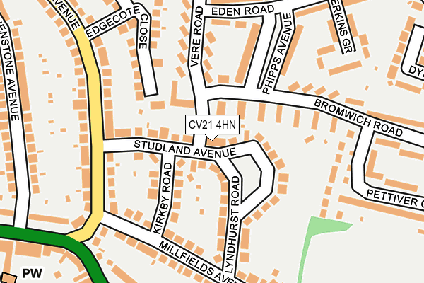 CV21 4HN map - OS OpenMap – Local (Ordnance Survey) CV21 4HN map - OS OpenMap – Local (Ordnance Survey)