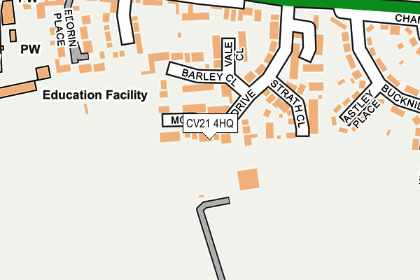 CV21 4HQ map - OS OpenMap – Local (Ordnance Survey) CV21 4HQ map - OS OpenMap – Local (Ordnance Survey)