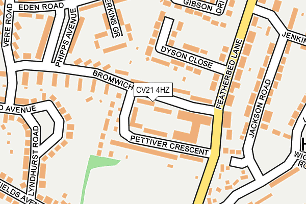 CV21 4HZ map - OS OpenMap – Local (Ordnance Survey) CV21 4HZ map - OS OpenMap – Local (Ordnance Survey)