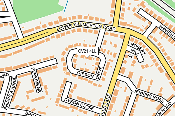 CV21 4LL map - OS OpenMap – Local (Ordnance Survey) CV21 4LL map - OS OpenMap – Local (Ordnance Survey)