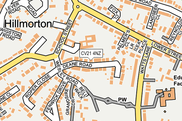 CV21 4NZ map - OS OpenMap – Local (Ordnance Survey)