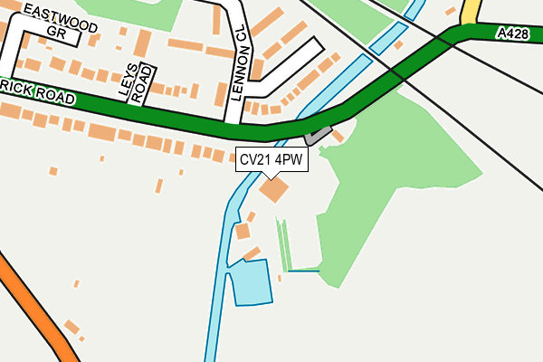CV21 4PW map - OS OpenMap – Local (Ordnance Survey) CV21 4PW map - OS OpenMap – Local (Ordnance Survey)