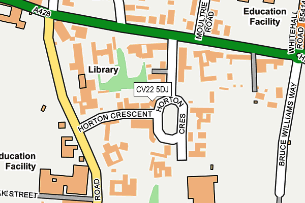 CV22 5DJ map - OS OpenMap – Local (Ordnance Survey) CV22 5DJ map - OS OpenMap – Local (Ordnance Survey)