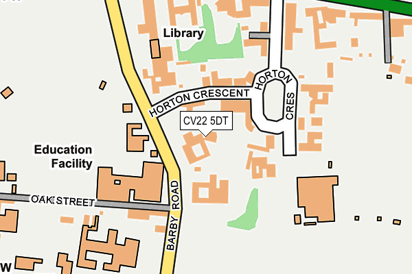 CV22 5DT map - OS OpenMap – Local (Ordnance Survey) CV22 5DT map - OS OpenMap – Local (Ordnance Survey)