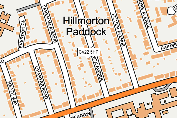 CV22 5HP map - OS OpenMap – Local (Ordnance Survey) CV22 5HP map - OS OpenMap – Local (Ordnance Survey)