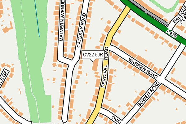CV22 5JR map - OS OpenMap – Local (Ordnance Survey) CV22 5JR map - OS OpenMap – Local (Ordnance Survey)