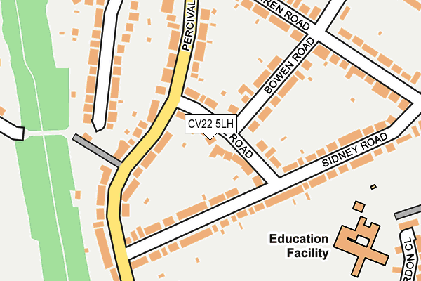 CV22 5LH map - OS OpenMap – Local (Ordnance Survey) CV22 5LH map - OS OpenMap – Local (Ordnance Survey)
