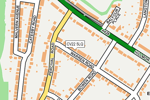 CV22 5LQ map - OS OpenMap – Local (Ordnance Survey) CV22 5LQ map - OS OpenMap – Local (Ordnance Survey)