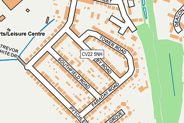 CV22 5NH map - OS OpenMap – Local (Ordnance Survey) CV22 5NH map - OS OpenMap – Local (Ordnance Survey)