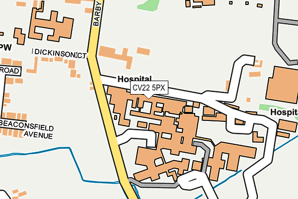 CV22 5PX map - OS OpenMap – Local (Ordnance Survey) CV22 5PX map - OS OpenMap – Local (Ordnance Survey)