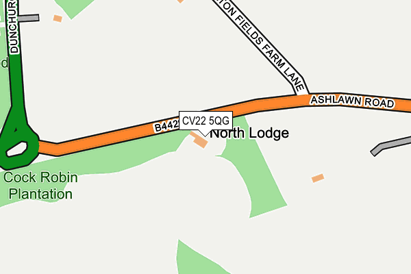 CV22 5QG map - OS OpenMap – Local (Ordnance Survey)