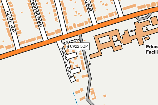 CV22 5QP map - OS OpenMap – Local (Ordnance Survey) CV22 5QP map - OS OpenMap – Local (Ordnance Survey)