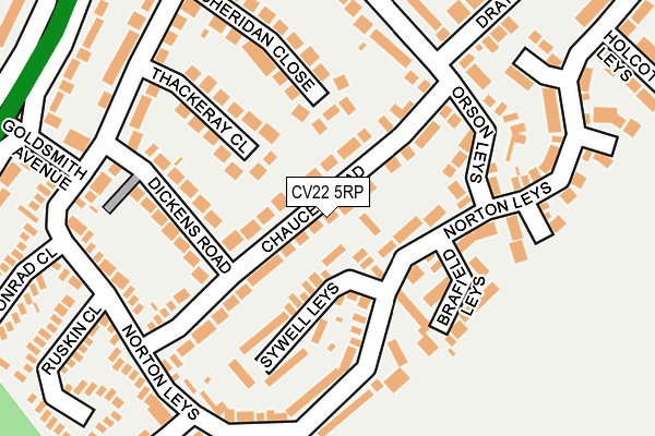 CV22 5RP map - OS OpenMap – Local (Ordnance Survey) CV22 5RP map - OS OpenMap – Local (Ordnance Survey)