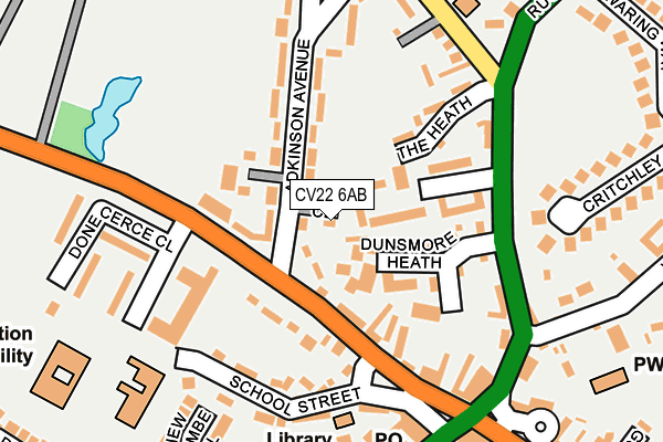 CV22 6AB map - OS OpenMap – Local (Ordnance Survey)