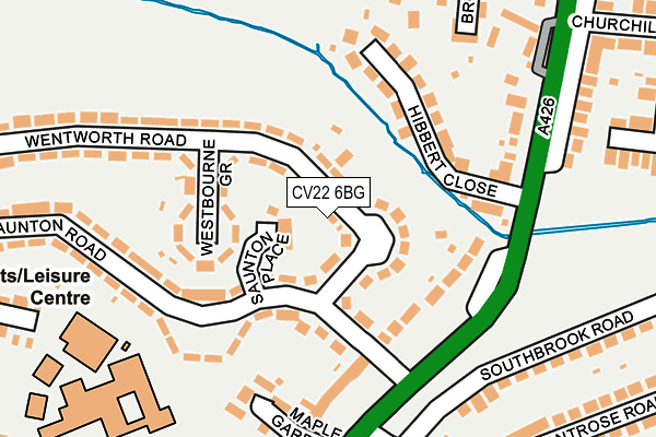CV22 6BG map - OS OpenMap – Local (Ordnance Survey) CV22 6BG map - OS OpenMap – Local (Ordnance Survey)