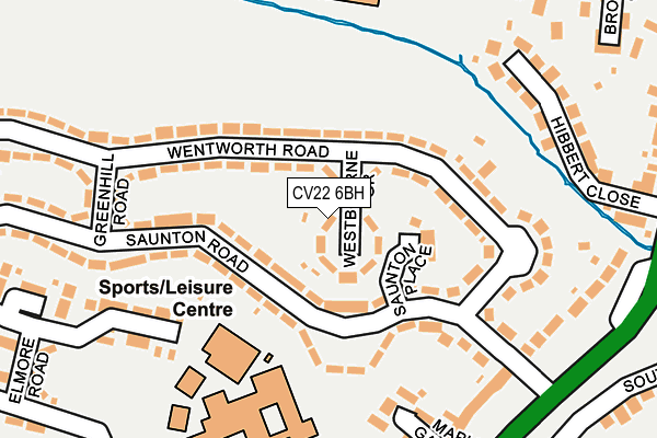 CV22 6BH map - OS OpenMap – Local (Ordnance Survey)