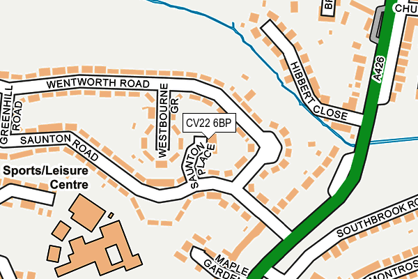 CV22 6BP map - OS OpenMap – Local (Ordnance Survey) CV22 6BP map - OS OpenMap – Local (Ordnance Survey)