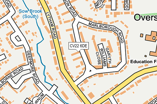 CV22 6DE map - OS OpenMap – Local (Ordnance Survey) CV22 6DE map - OS OpenMap – Local (Ordnance Survey)