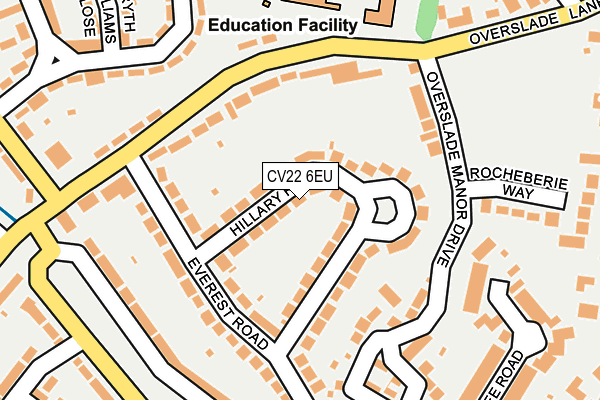 CV22 6EU map - OS OpenMap – Local (Ordnance Survey) CV22 6EU map - OS OpenMap – Local (Ordnance Survey)
