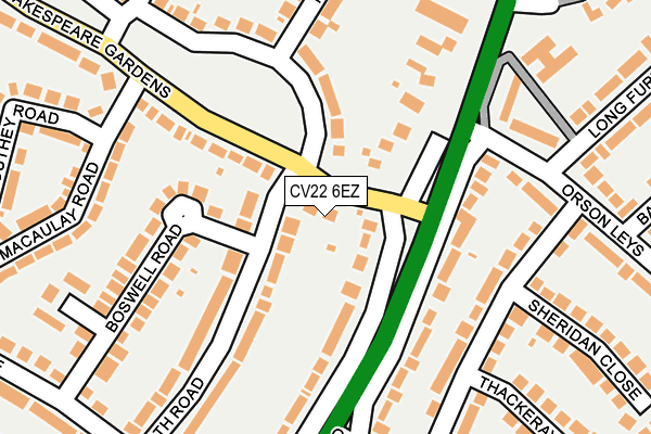 CV22 6EZ map - OS OpenMap – Local (Ordnance Survey) CV22 6EZ map - OS OpenMap – Local (Ordnance Survey)