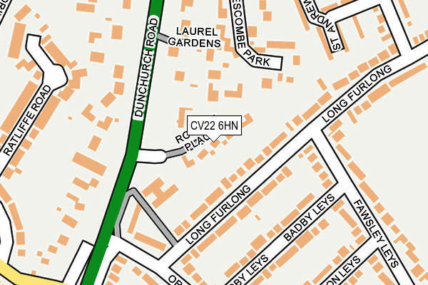 CV22 6HN map - OS OpenMap – Local (Ordnance Survey) CV22 6HN map - OS OpenMap – Local (Ordnance Survey)