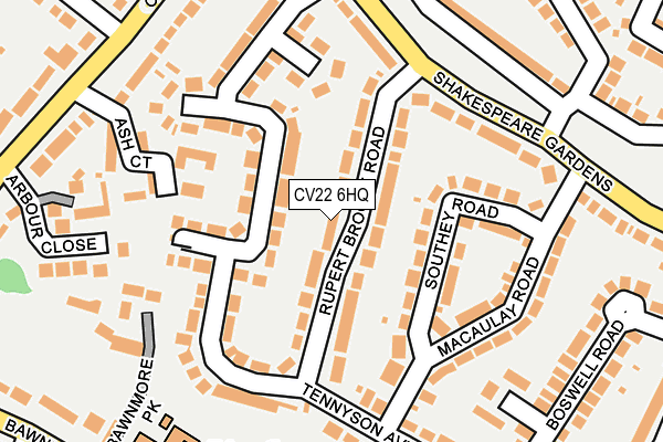 CV22 6HQ map - OS OpenMap – Local (Ordnance Survey) CV22 6HQ map - OS OpenMap – Local (Ordnance Survey)