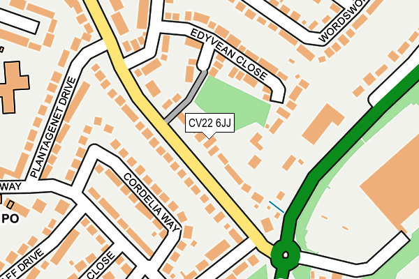 CV22 6JJ map - OS OpenMap – Local (Ordnance Survey) CV22 6JJ map - OS OpenMap – Local (Ordnance Survey)