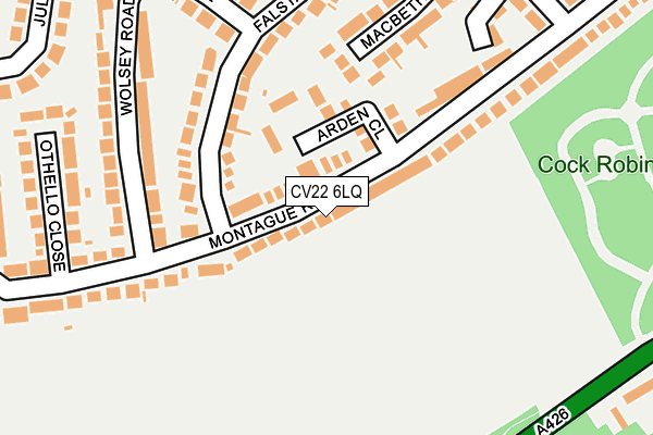 CV22 6LQ map - OS OpenMap – Local (Ordnance Survey) CV22 6LQ map - OS OpenMap – Local (Ordnance Survey)