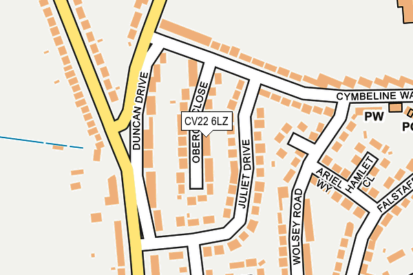 CV22 6LZ map - OS OpenMap – Local (Ordnance Survey) CV22 6LZ map - OS OpenMap – Local (Ordnance Survey)
