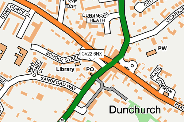 CV22 6NX map - OS OpenMap – Local (Ordnance Survey)