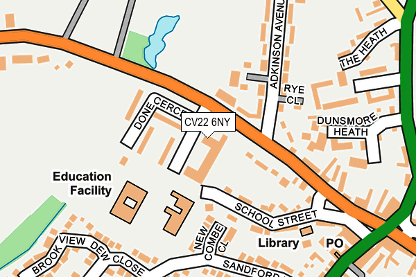 CV22 6NY map - OS OpenMap – Local (Ordnance Survey) CV22 6NY map - OS OpenMap – Local (Ordnance Survey)