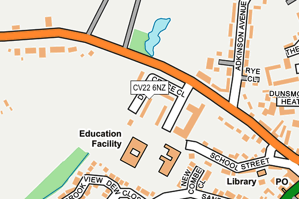 CV22 6NZ map - OS OpenMap – Local (Ordnance Survey)