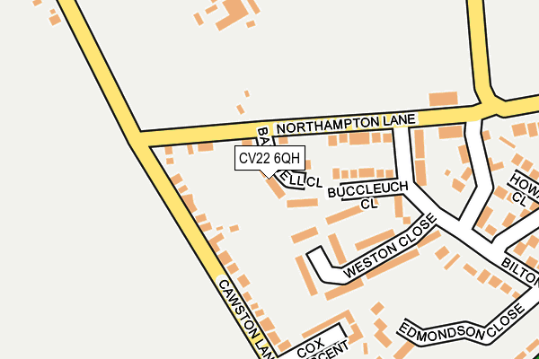 CV22 6QH map - OS OpenMap – Local (Ordnance Survey) CV22 6QH map - OS OpenMap – Local (Ordnance Survey)
