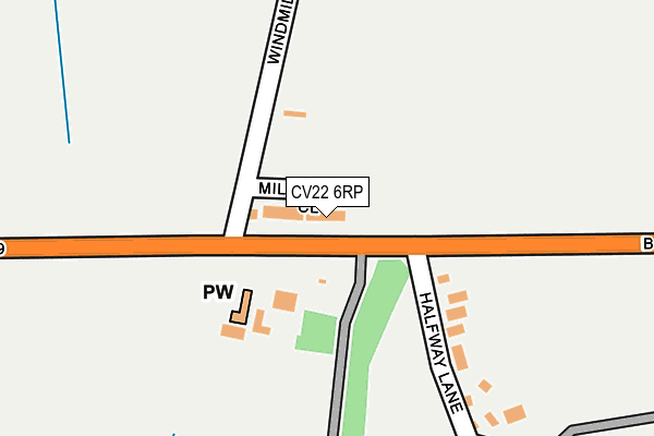 CV22 6RP map - OS OpenMap – Local (Ordnance Survey) CV22 6RP map - OS OpenMap – Local (Ordnance Survey)