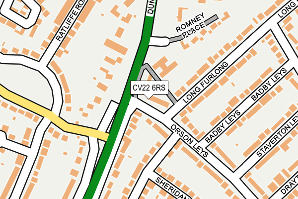 CV22 6RS map - OS OpenMap – Local (Ordnance Survey) CV22 6RS map - OS OpenMap – Local (Ordnance Survey)