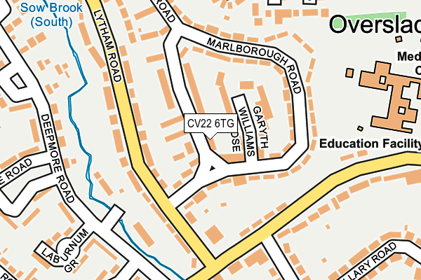 CV22 6TG map - OS OpenMap – Local (Ordnance Survey) CV22 6TG map - OS OpenMap – Local (Ordnance Survey)