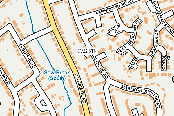 CV22 6TN map - OS OpenMap – Local (Ordnance Survey) CV22 6TN map - OS OpenMap – Local (Ordnance Survey)