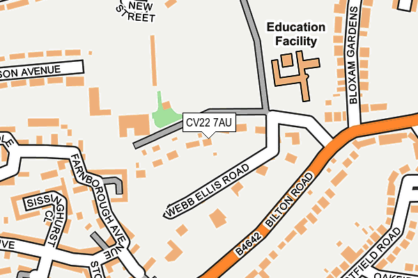 CV22 7AU map - OS OpenMap – Local (Ordnance Survey) CV22 7AU map - OS OpenMap – Local (Ordnance Survey)