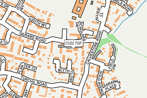 CV22 7GF map - OS OpenMap – Local (Ordnance Survey) CV22 7GF map - OS OpenMap – Local (Ordnance Survey)