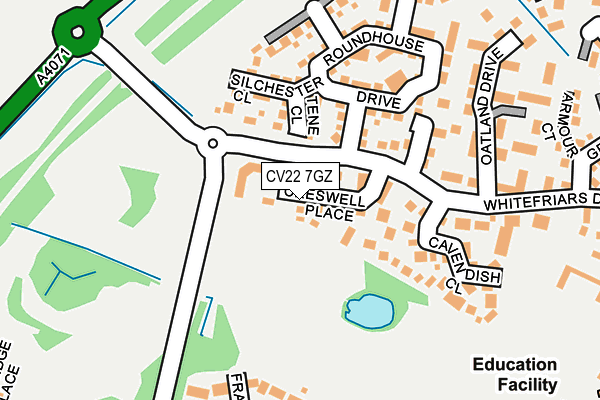 CV22 7GZ map - OS OpenMap – Local (Ordnance Survey) CV22 7GZ map - OS OpenMap – Local (Ordnance Survey)