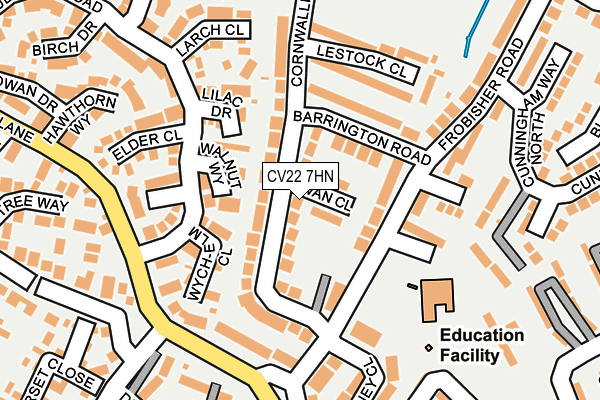 CV22 7HN map - OS OpenMap – Local (Ordnance Survey) CV22 7HN map - OS OpenMap – Local (Ordnance Survey)