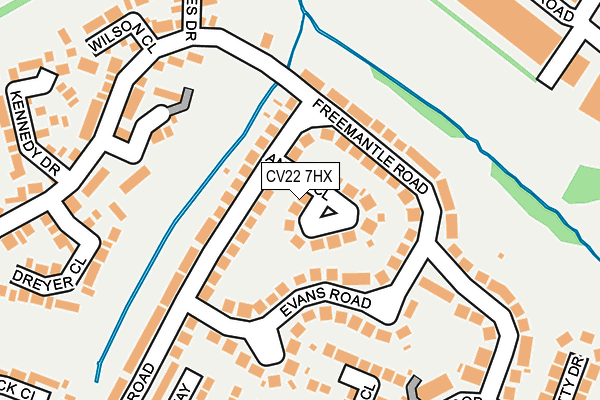 CV22 7HX map - OS OpenMap – Local (Ordnance Survey) CV22 7HX map - OS OpenMap – Local (Ordnance Survey)