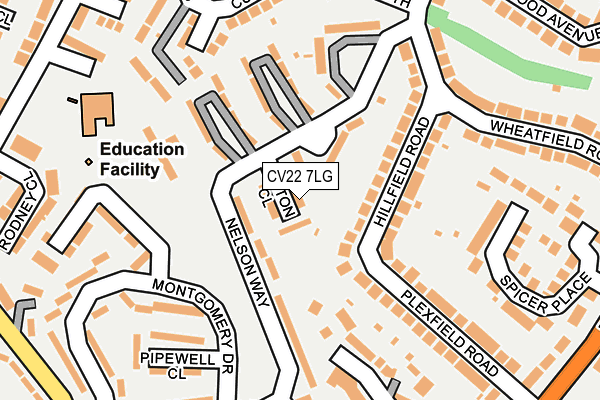CV22 7LG map - OS OpenMap – Local (Ordnance Survey) CV22 7LG map - OS OpenMap – Local (Ordnance Survey)