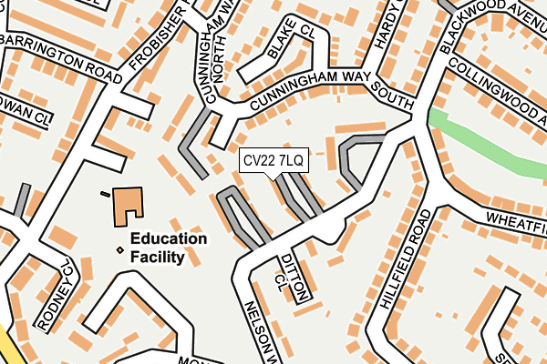 CV22 7LQ map - OS OpenMap – Local (Ordnance Survey) CV22 7LQ map - OS OpenMap – Local (Ordnance Survey)