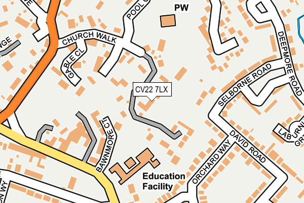 CV22 7LX map - OS OpenMap – Local (Ordnance Survey) CV22 7LX map - OS OpenMap – Local (Ordnance Survey)