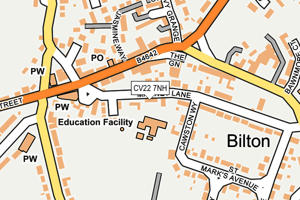CV22 7NH map - OS OpenMap – Local (Ordnance Survey) CV22 7NH map - OS OpenMap – Local (Ordnance Survey)