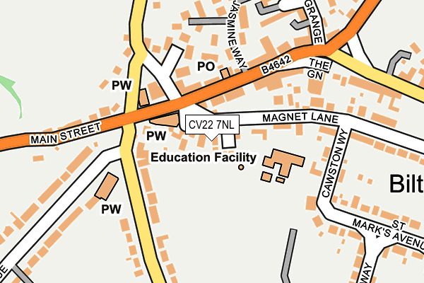 CV22 7NL map - OS OpenMap – Local (Ordnance Survey)