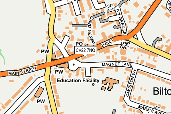CV22 7NQ map - OS OpenMap – Local (Ordnance Survey) CV22 7NQ map - OS OpenMap – Local (Ordnance Survey)